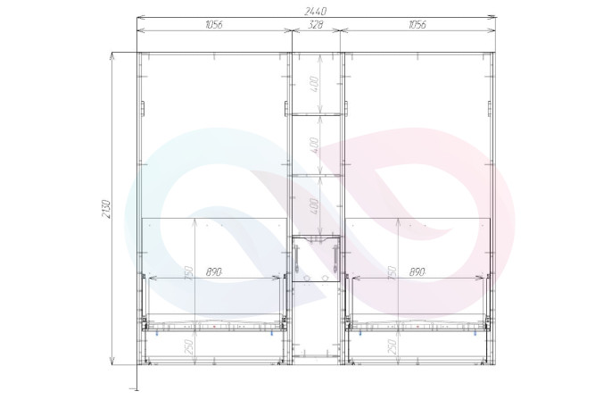 Шкаф-кровать с диваном Челли