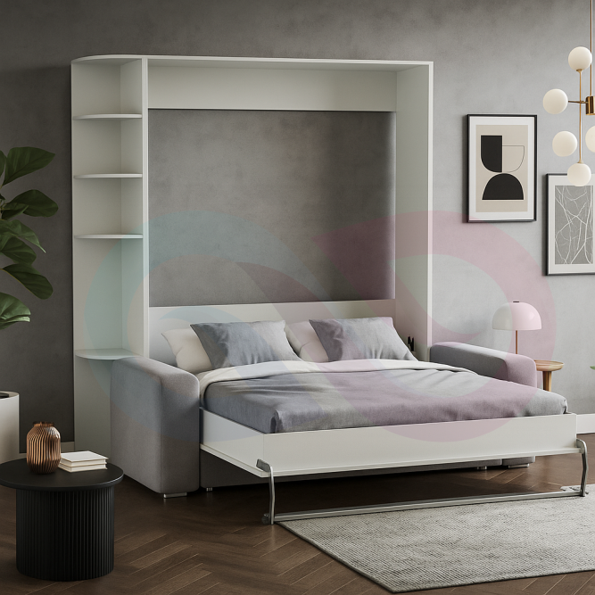 Шкаф-кровать трансформер с диваном Изи