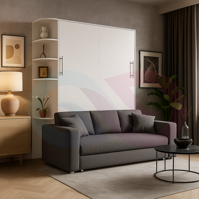 Шкаф-кровать трансформер с диваном Изи