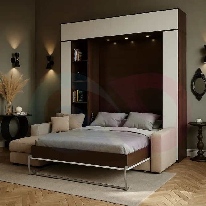 Шкаф-кровать с угловым диваном Вериа