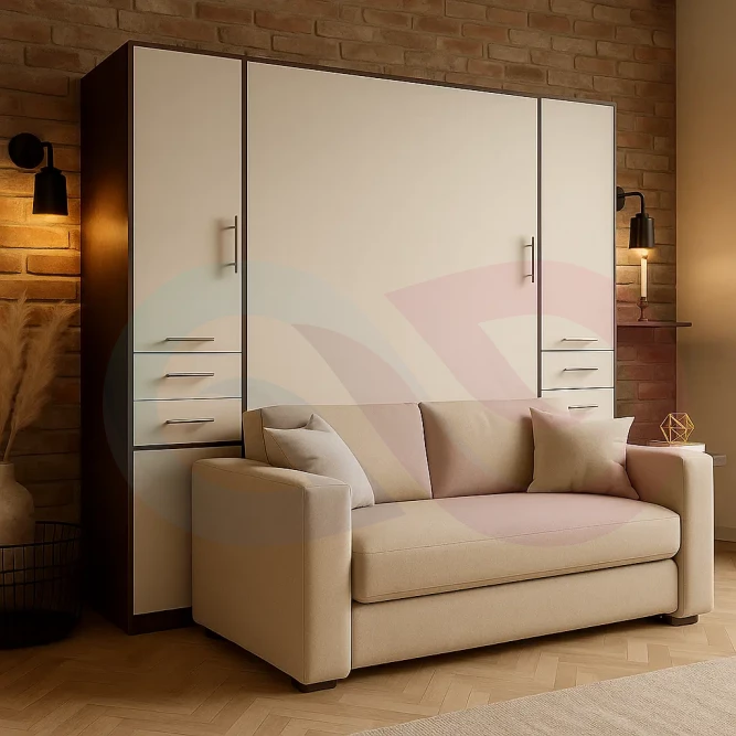 Шкаф-кровать трансформер с диваном Ферди