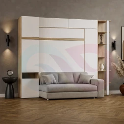 Шкаф-кровать с диваном Тира