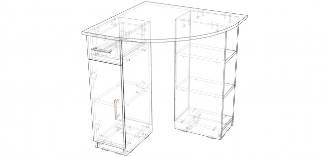 Угловой компьютерный стол Райдер