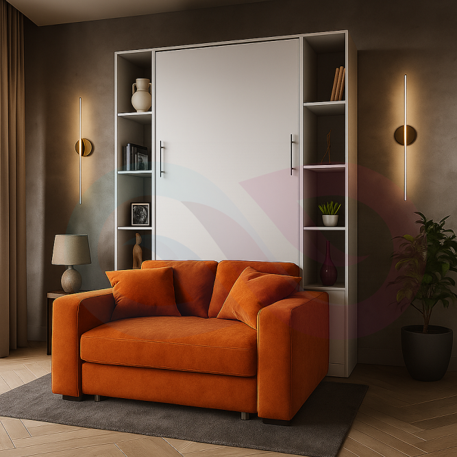 Шкаф-кровать трансформер с диваном Мэлми-1