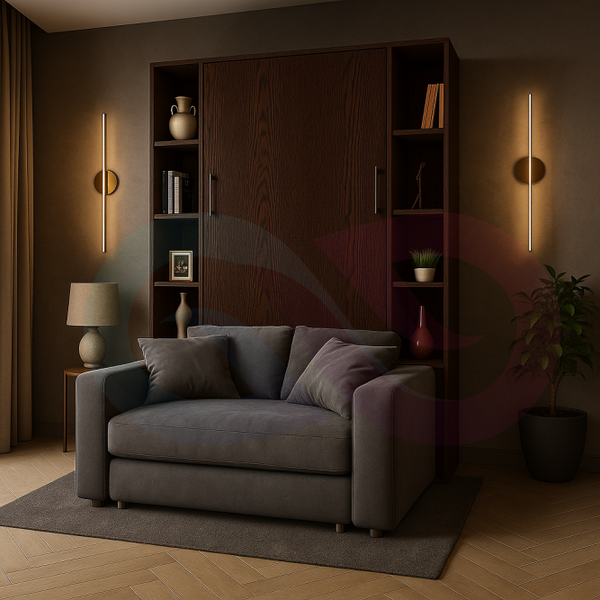 Шкаф-кровать трансформер с диваном Мэлми-1