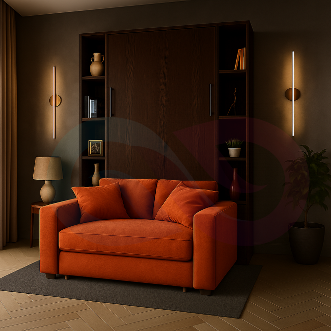 Шкаф-кровать трансформер с диваном Мэлми-1