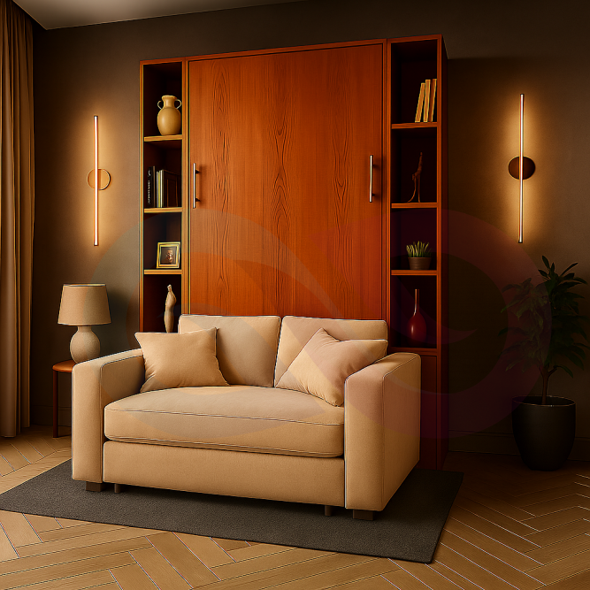 Шкаф-кровать трансформер с диваном Мэлми-1