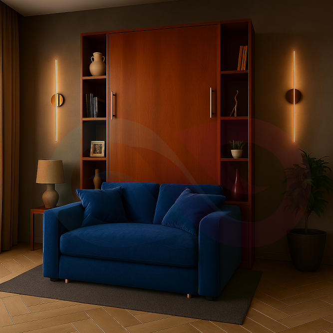 Шкаф-кровать трансформер с диваном Мэлми-1