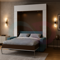 Шкаф-кровать трансформер с диваном Фора