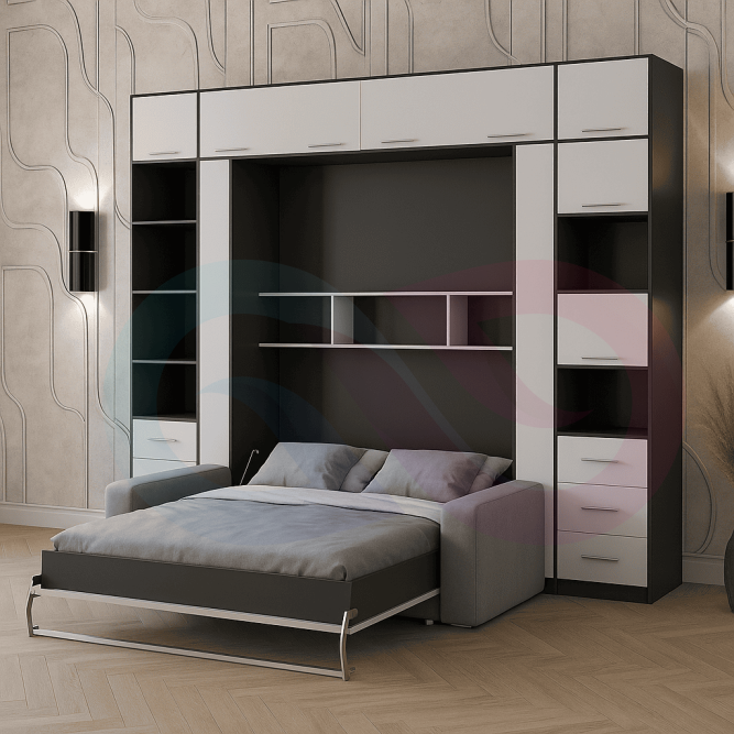 Шкаф-кровать трансформер с диваном Изи-6