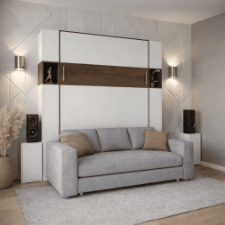 Шкаф-кровать с диваном Браун